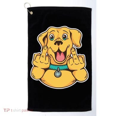 Middle Finger Dog Golf Towel