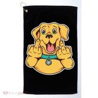Middle Finger Dog Golf Towel thumb 0