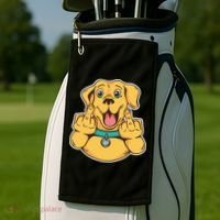 Middle Finger Dog Golf Towel thumb 2