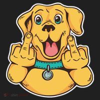 Middle Finger Dog Golf Towel thumb 3