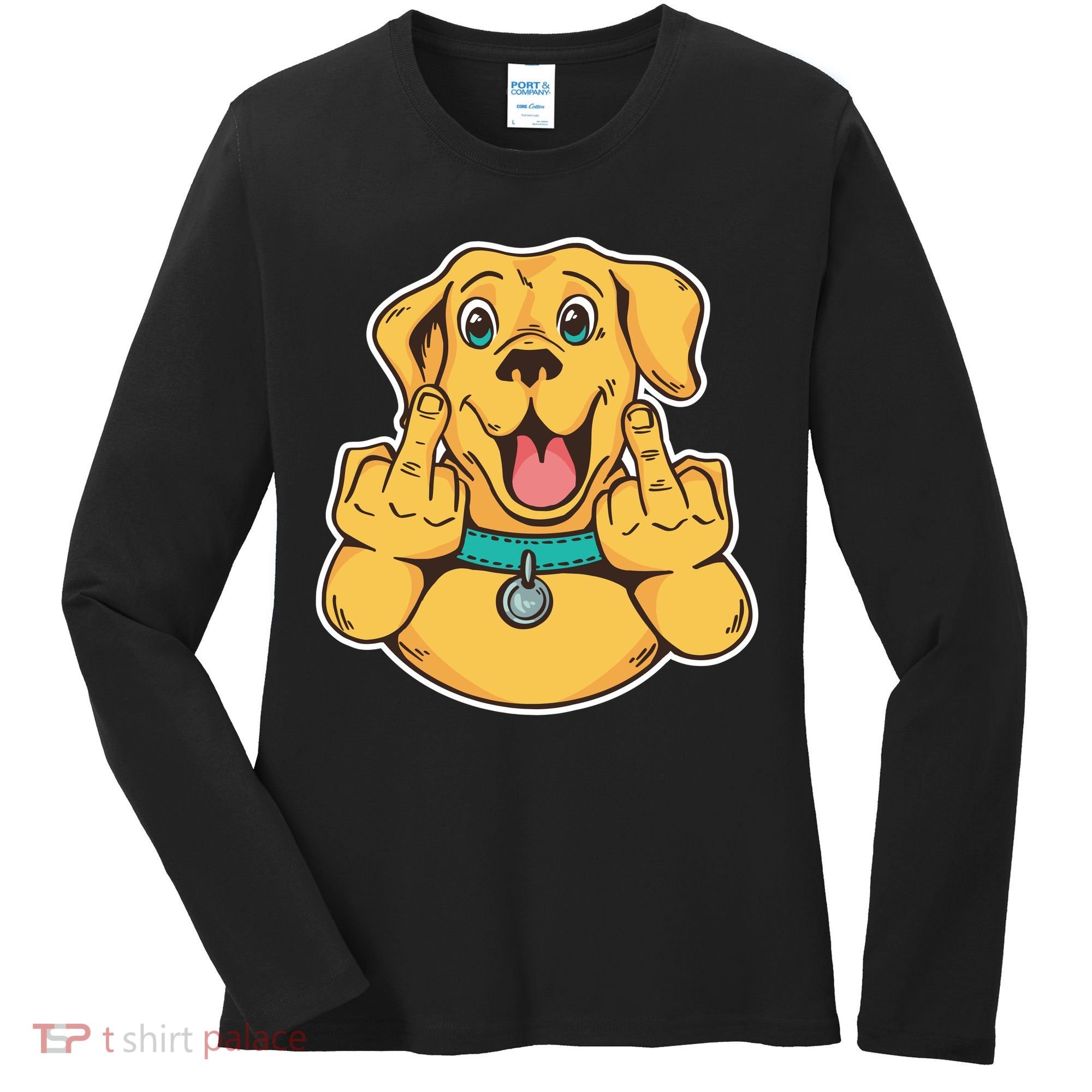 Middle Finger Dog Women's Long Sleeve Shirt