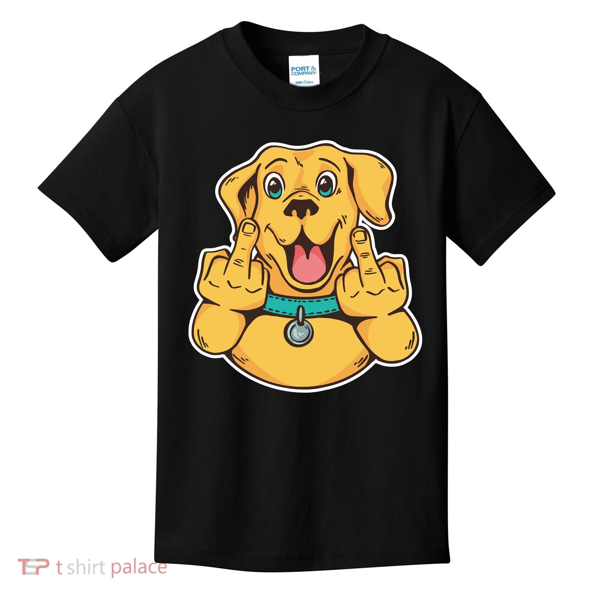 Middle Finger Dog Kids T-Shirt