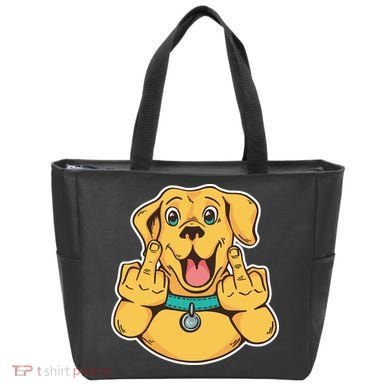 Middle Finger Dog Tote Bag