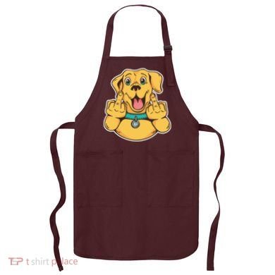 Middle Finger Dog Apron