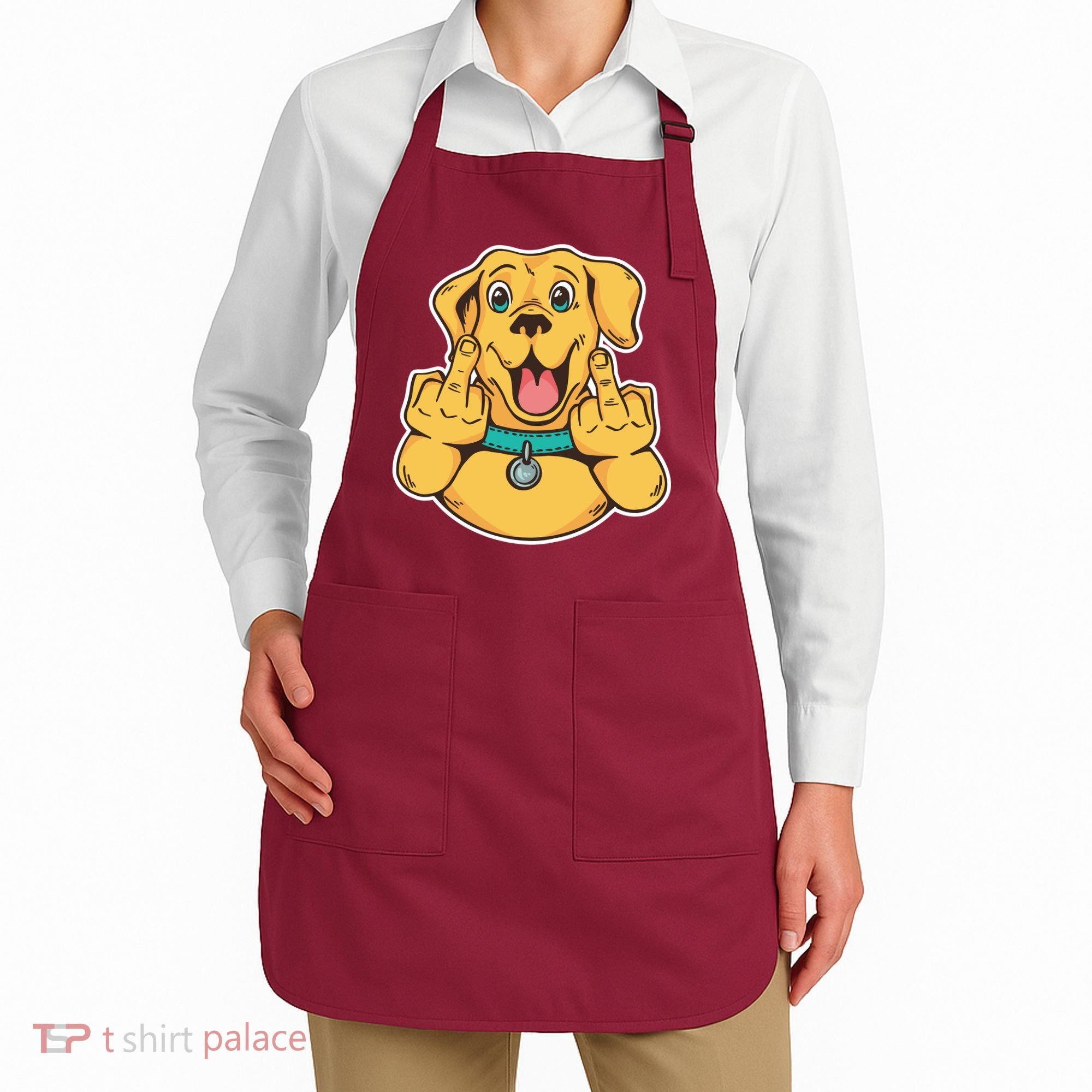 Middle Finger Dog Apron