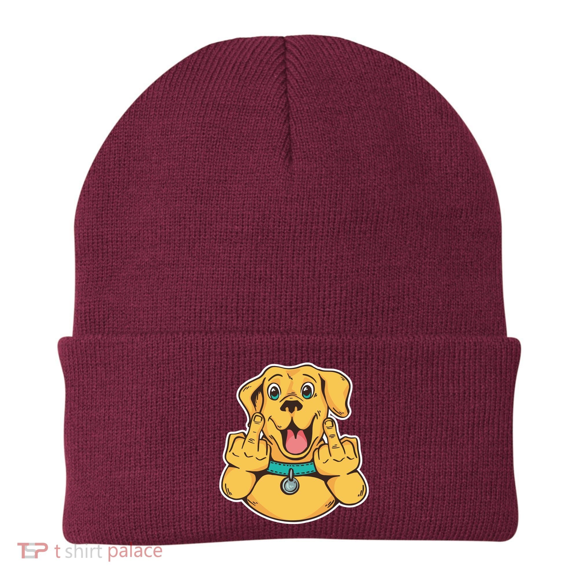 Middle Finger Dog Beanie