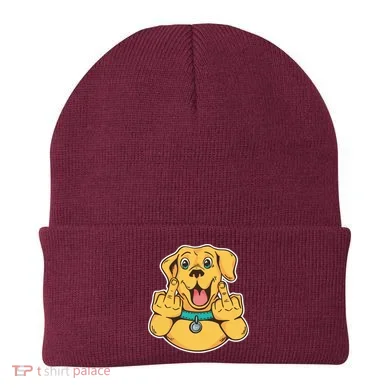 Middle Finger Dog Beanie