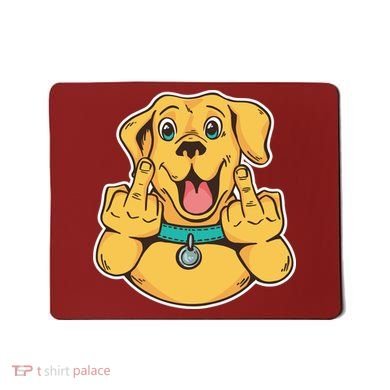 Middle Finger Dog Mousepad