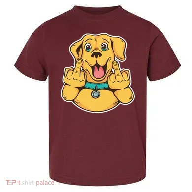 Middle Finger Dog Toddler T-Shirt
