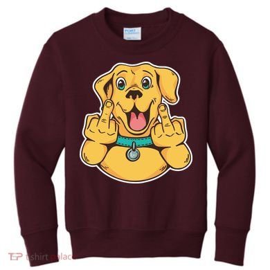 Middle Finger Dog Kids Sweatshirt