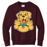 Middle Finger Dog Kids Sweatshirt thumb 0