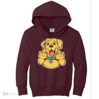 Middle Finger Dog Kids Hoodie thumb 0