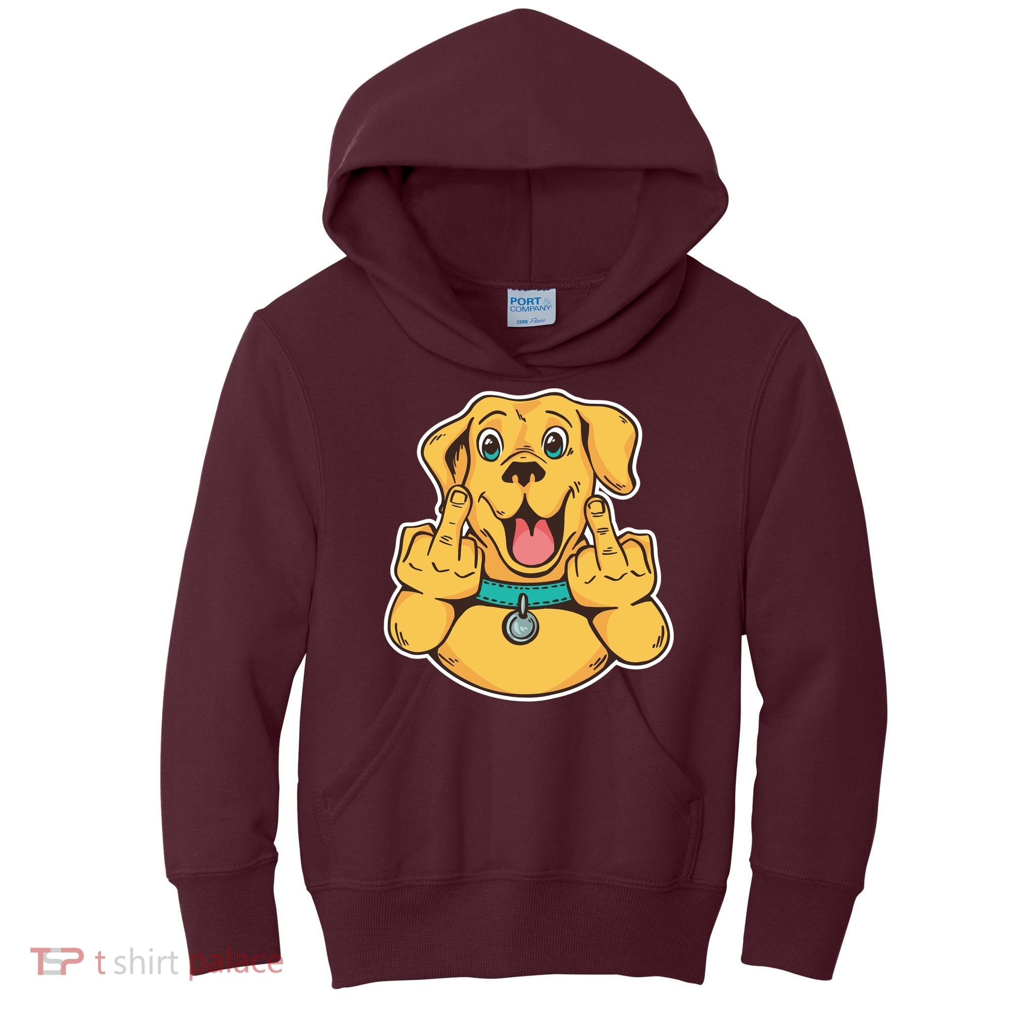 Middle Finger Dog Kids Hoodie