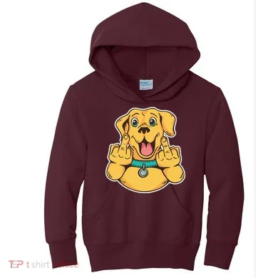 Middle Finger Dog Kids Hoodie