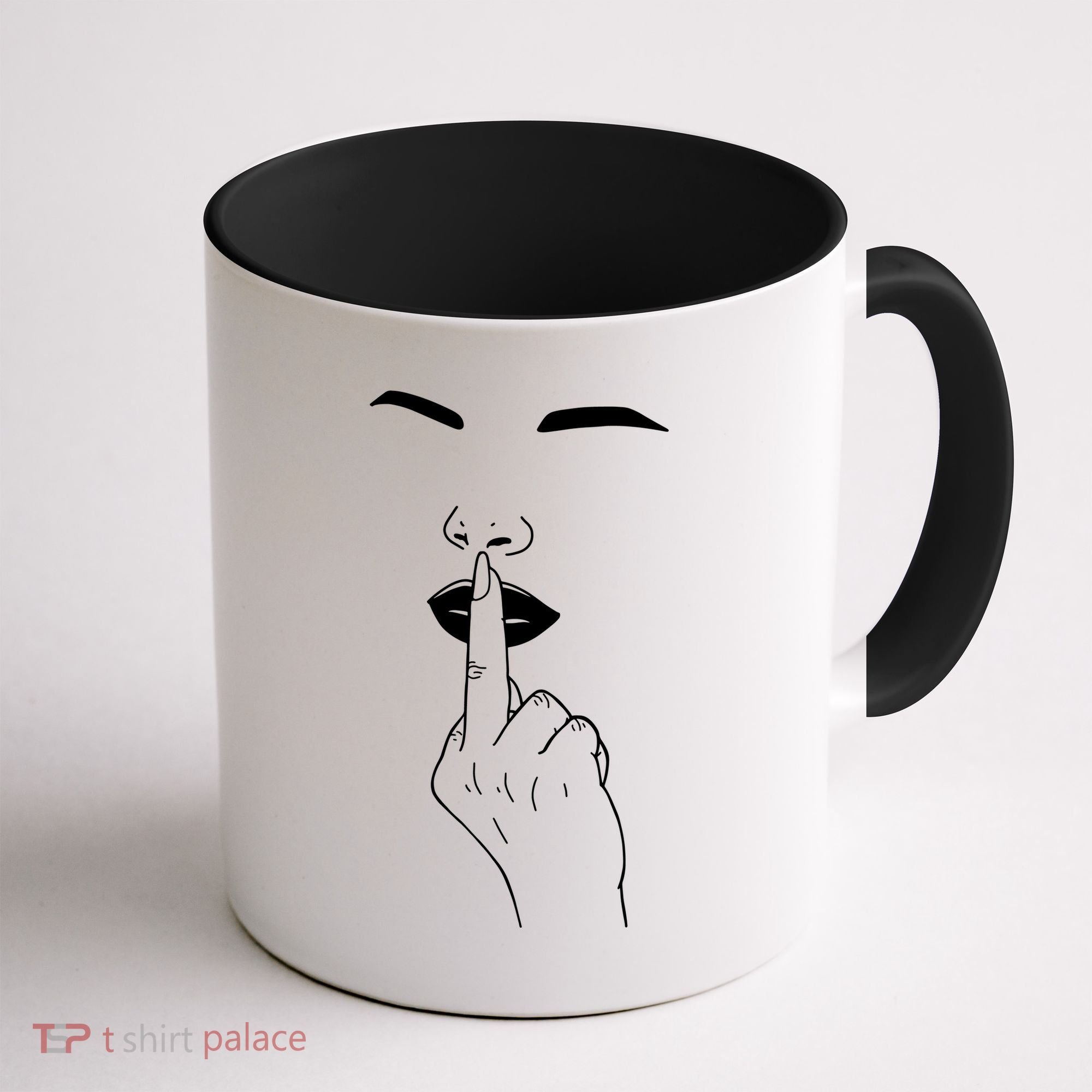 Middle Finger Lips Coffee Mug