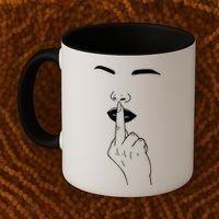 Middle Finger Lips Coffee Mug thumb 2