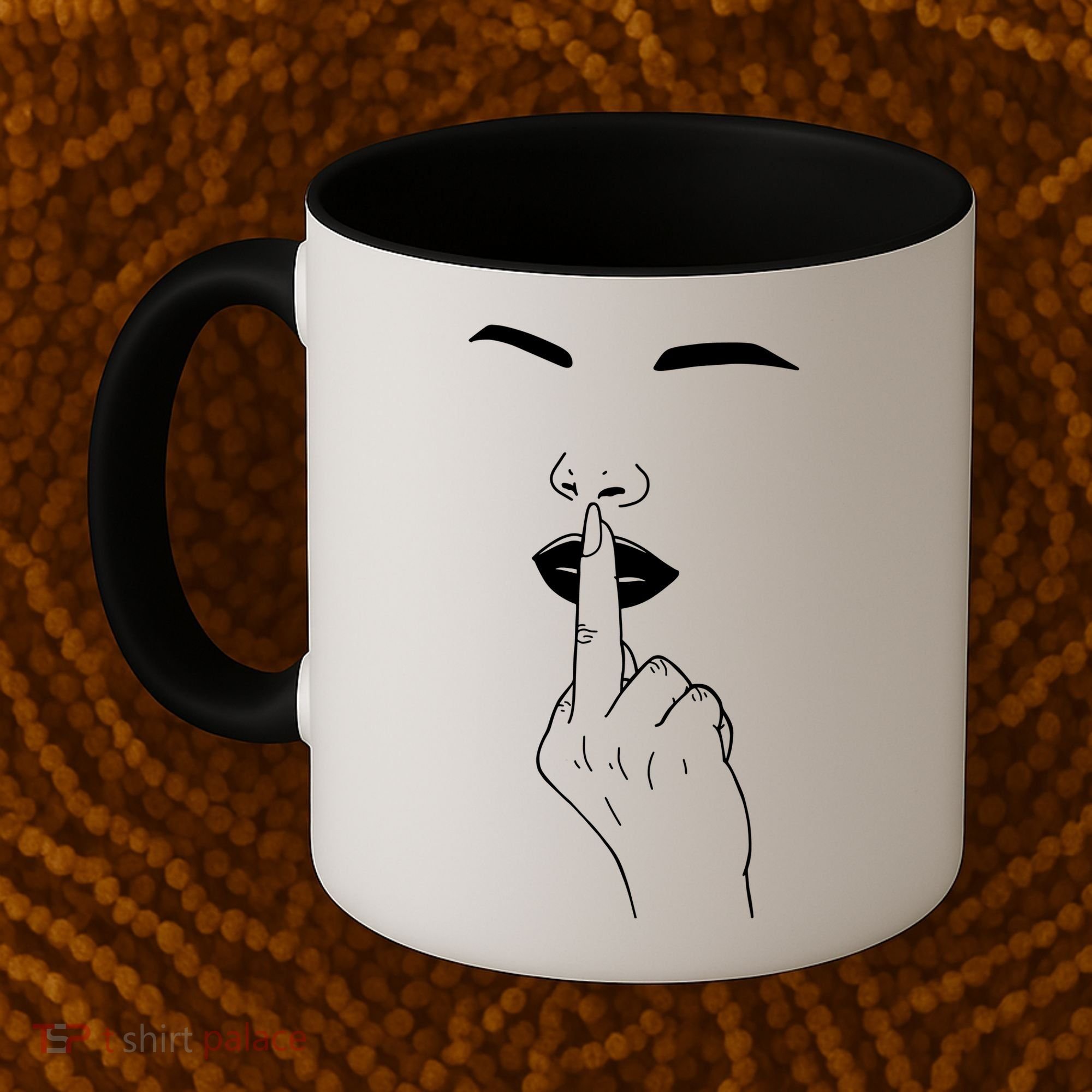 Middle Finger Lips Coffee Mug