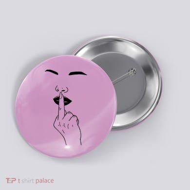 Middle Finger Lips Button
