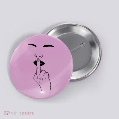 Middle Finger Lips Button