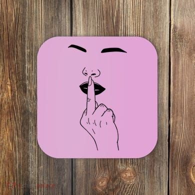 Middle Finger Lips Coaster
