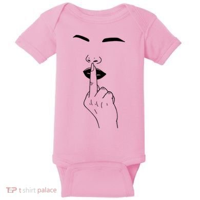 Middle Finger Lips Baby Bodysuit