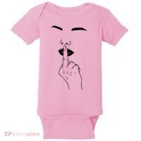 Middle Finger Lips Baby Bodysuit thumb 0