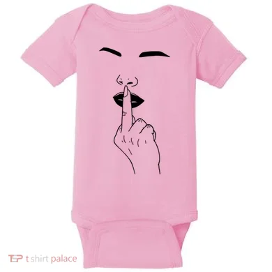 Middle Finger Lips Baby Bodysuit