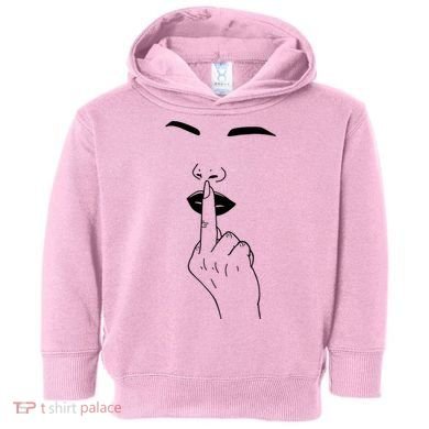 Middle Finger Lips Toddler Hoodie