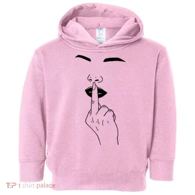 Middle Finger Lips Toddler Hoodie