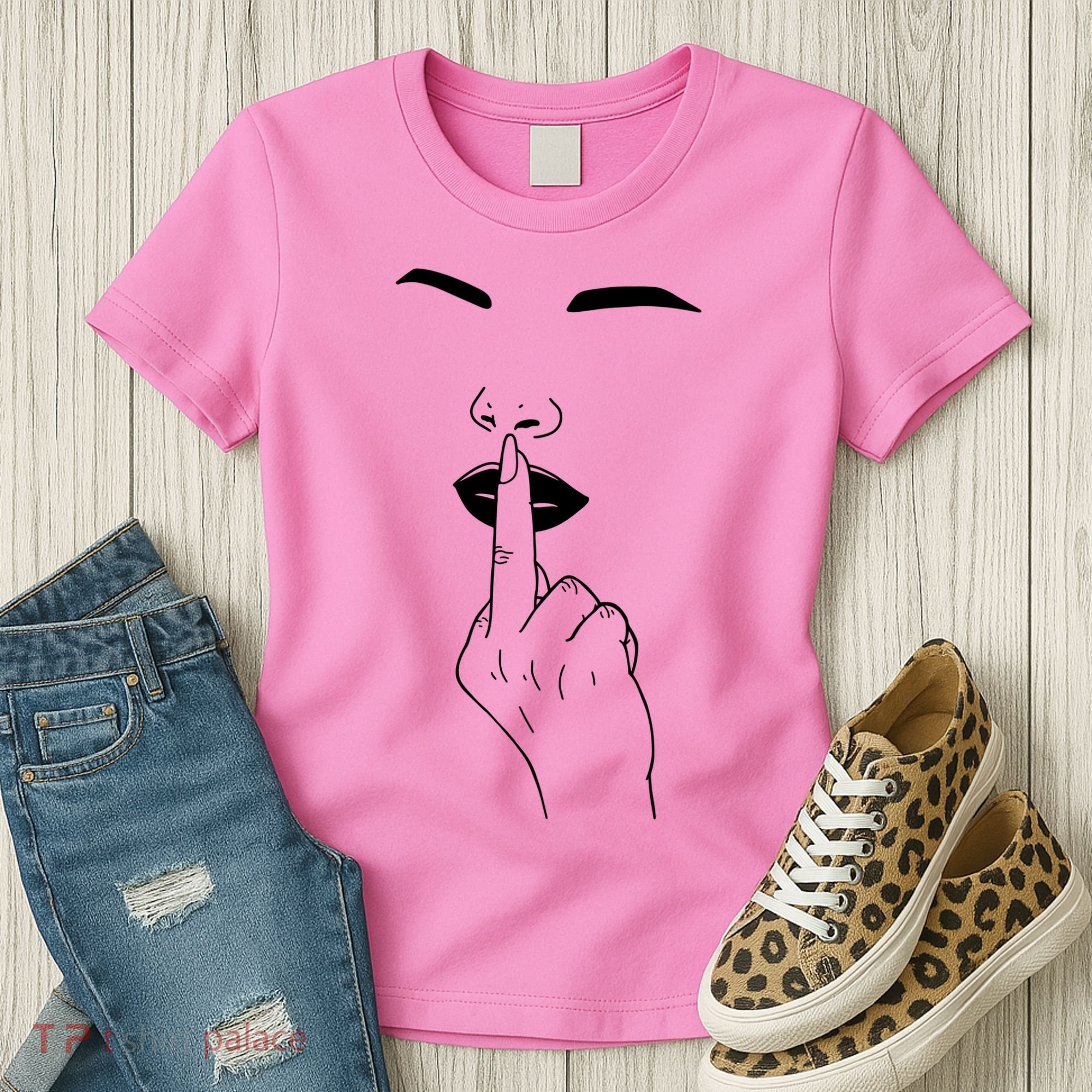 Middle Finger Lips Women's T-Shirt