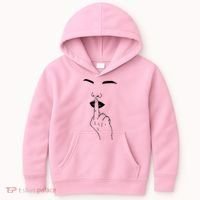 Middle Finger Lips Kids Hoodie thumb 0