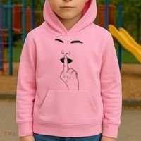 Middle Finger Lips Kids Hoodie thumb 2