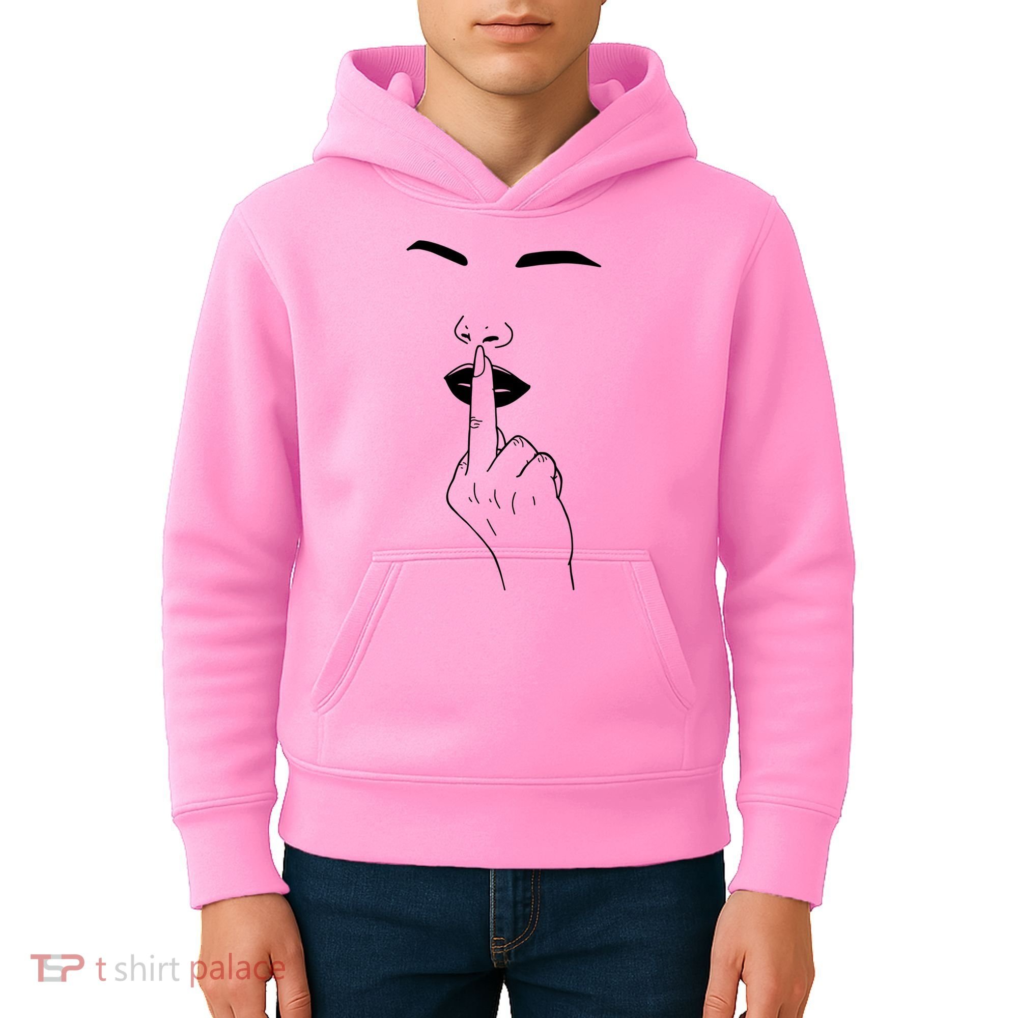 Middle Finger Lips Kids Hoodie
