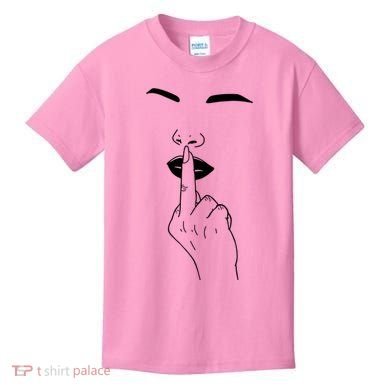 Middle Finger Lips Kids T-Shirt