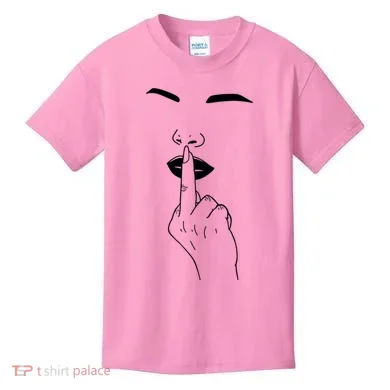 Middle Finger Lips Kids T-Shirt