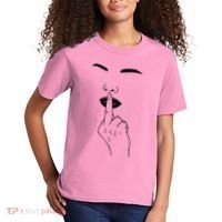 Middle Finger Lips Kids T-Shirt thumb 2