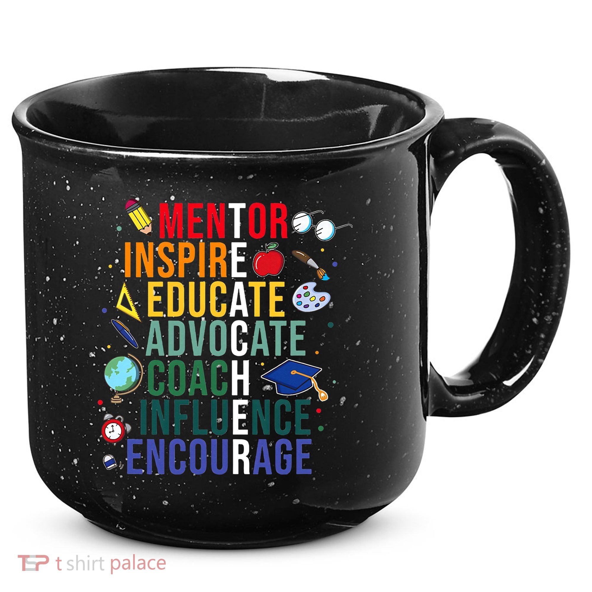 Mentor Inspire Educate Inspired Teacher Life Back To School 15oz Campfire Ceramic Mug
