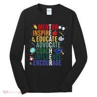 Mentor Inspire Educate Inspired Teacher Life Back To School Tall Long Sleeve Shirt thumb 0