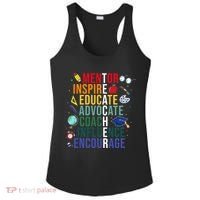 Mentor Inspire Educate Inspired Teacher Life Back To School Ladies PosiCharge Competitor Racerback Tank thumb 0