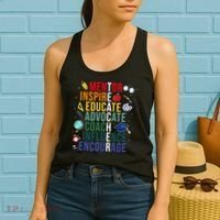 Mentor Inspire Educate Inspired Teacher Life Back To School Women's Tank Top thumb 2