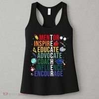 Mentor Inspire Educate Inspired Teacher Life Back To School Women's Tank Top thumb 3