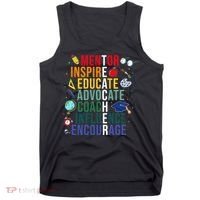 Mentor Inspire Educate Inspired Teacher Life Back To School Tank Top thumb 0