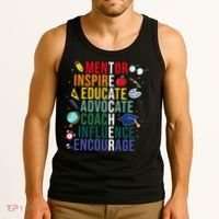 Mentor Inspire Educate Inspired Teacher Life Back To School Tank Top thumb 3