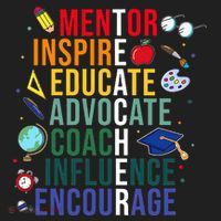 Mentor Inspire Educate Inspired Teacher Life Back To School Plastic Christmas Ball Ornament thumb 1