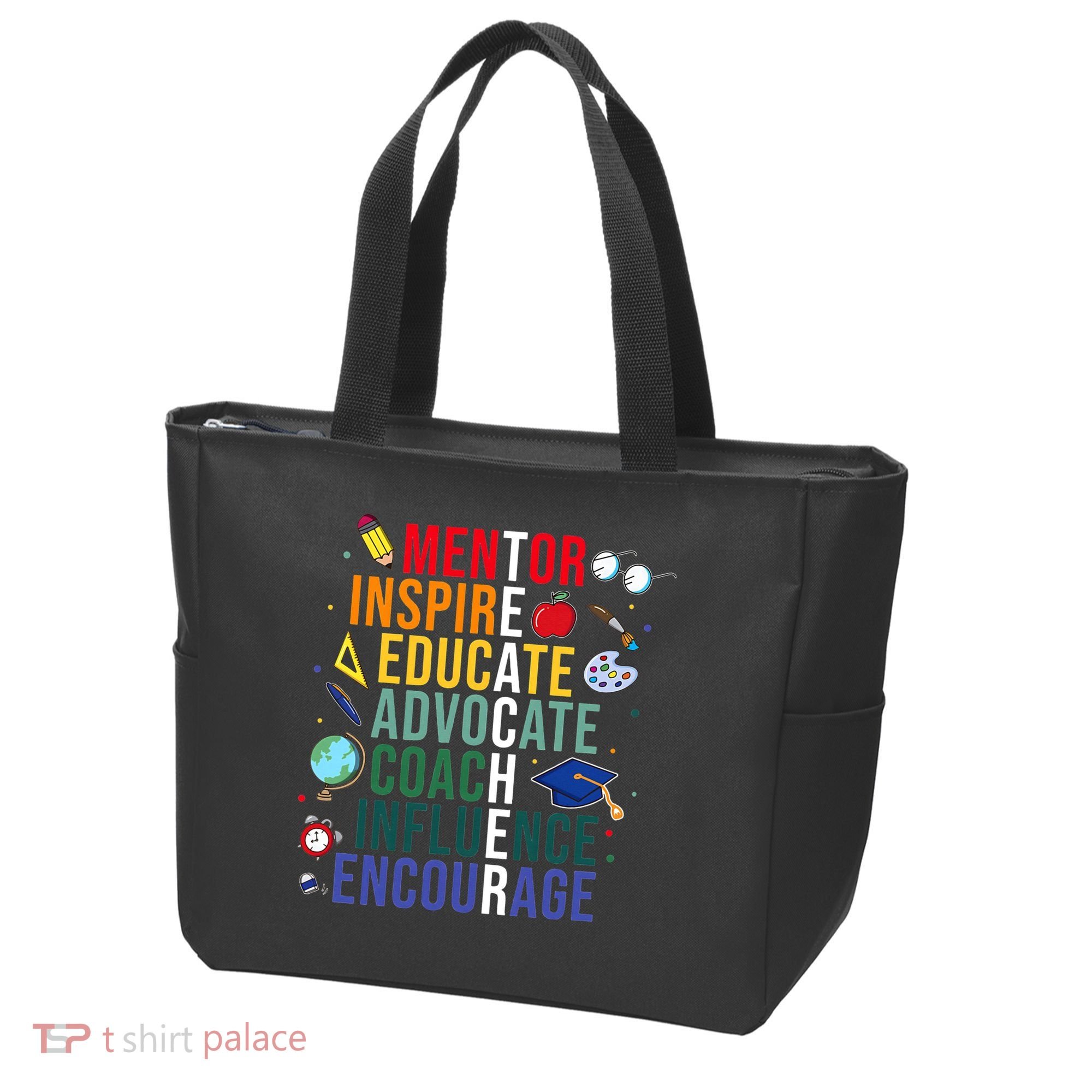 Mentor Inspire Educate Inspired Teacher Life Back To School Tote Bag