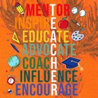 Mentor Inspire Educate Inspired Teacher Life Back To School Kati Licensed 12" Camo Cuffed Beanie thumb 2