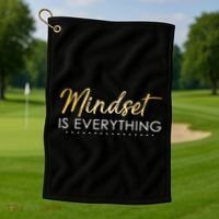 Mindset Is Everything Positive Quote Golf Towel thumb 1