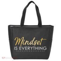 Mindset Is Everything Positive Quote Tote Bag thumb 0
