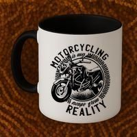 Motorcycling Is Escape From Reality Coffee Mug thumb 2