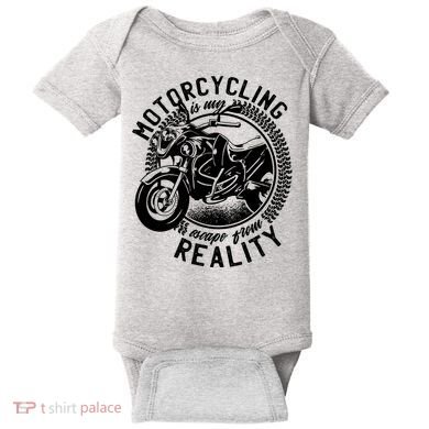 Motorcycling Is Escape From Reality Baby Bodysuit